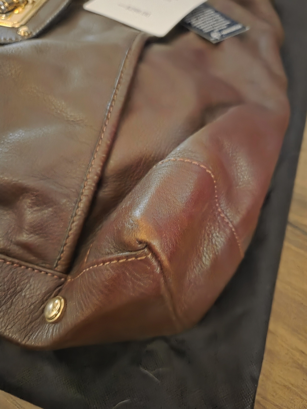 B. Makowsky Burgundy Leather Tote Bag MSRP $298 - Picture 5 of 15